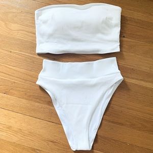 Aerie Two Piece Bikini, High Cut Cheeky Bottom